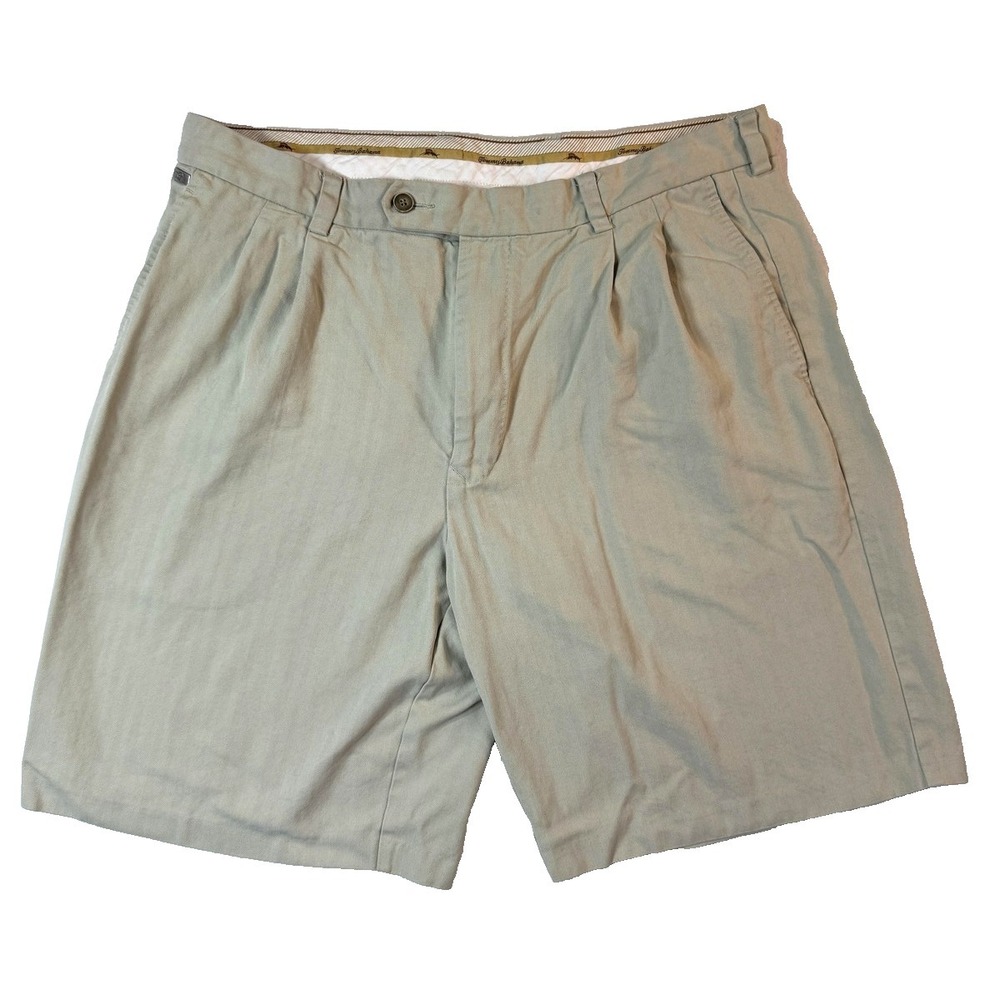 Tommy Bahama Chino Shorts‎ Mens Beige Silk Cotton Resort